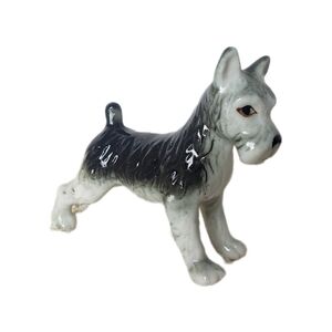 Vintage Bone China Schnauzer Terrier Dog